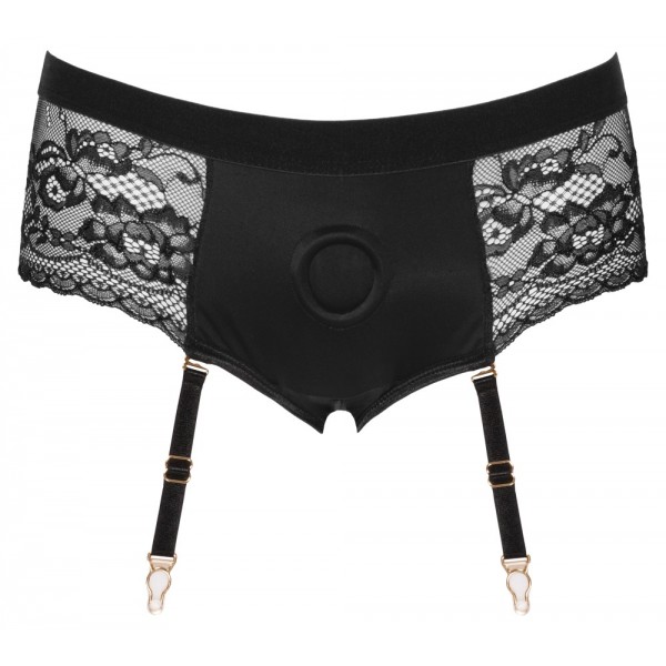 Трусики для страпону - 2493608 Bad Kitty Suspender Panty, black