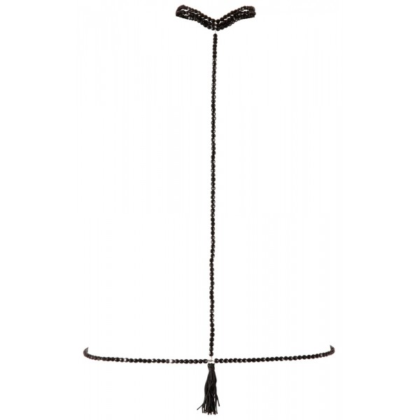 Чокер з ланцюжком - Cottelli Collection Choker with Bikini Chain S-L