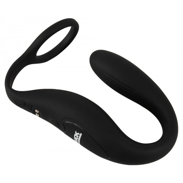 Black Velvets Cock ring with RC butt plug