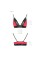 Еластичний топ з мереживом Passion PS001 TOP L, red-black