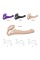 Безремневой страпон с вибрацией Strap-On-Me Vibrating Flesh M, диаметр 3,3см, пульт ДУ, регулируемый