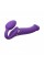 Безремінний страпон з вібрацією Strap-On-Me Vibrating Violet L, діам. 3,7 см, пульт ДК, регульований