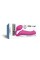Безремінний страпон з вібрацією Strap-On-Me Vibrating Fuchsia L, діаметр 3,7см, пульт ДК, регульований