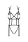 Боді зі стреп із доступом Obsessive Badossa crotchless teddy L/XL, чорний