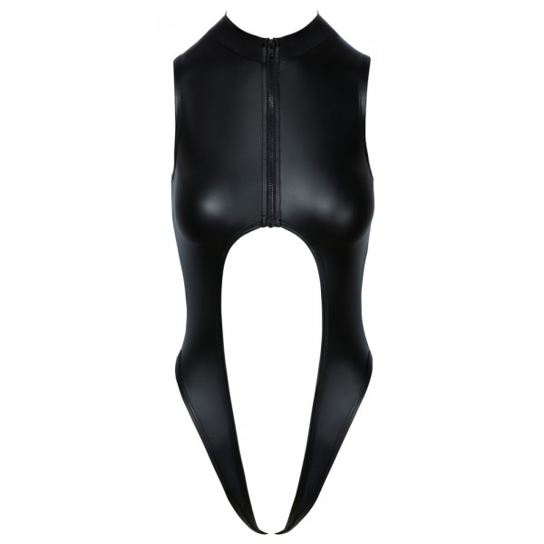 2644495 Cottelli Collection Crotchless Body Zip Black