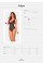 Мереживне боді з декольте Obsessive Estiqua teddy M/L, чорне, широкі лямки