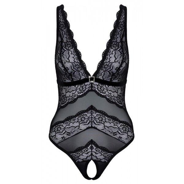 Боді - 2643529 Cottelli Collection Body With Lace Black - L