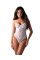 Боді Obsessive Alissium Teddy White, M/L, ліф з м’якою чашкою, високі вирізи для ніг