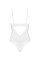 Боді Obsessive Alissium Teddy White, M/L, ліф з м’якою чашкою, високі вирізи для ніг