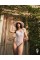 Боді Obsessive Alissium Teddy White, M/L, ліф з м’якою чашкою, високі вирізи для ніг
