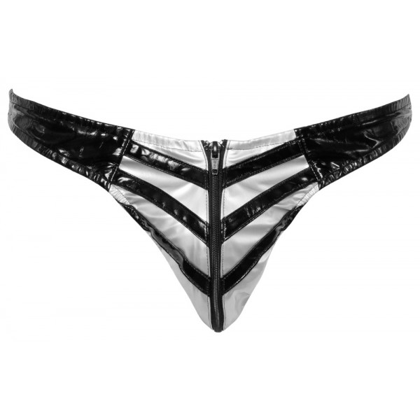 2890534 Black Level Vinyl Briefs Men Black - XL