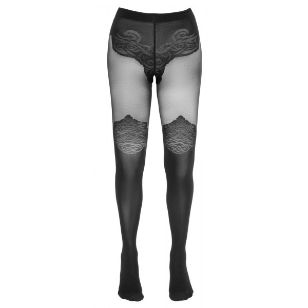 Колготки - 2510243 Cottelli Collection Crotchless Tights