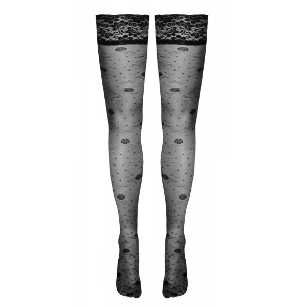 Панчохи - 2520710 Cottelli Collection Hold-Ups Rose Black - 2