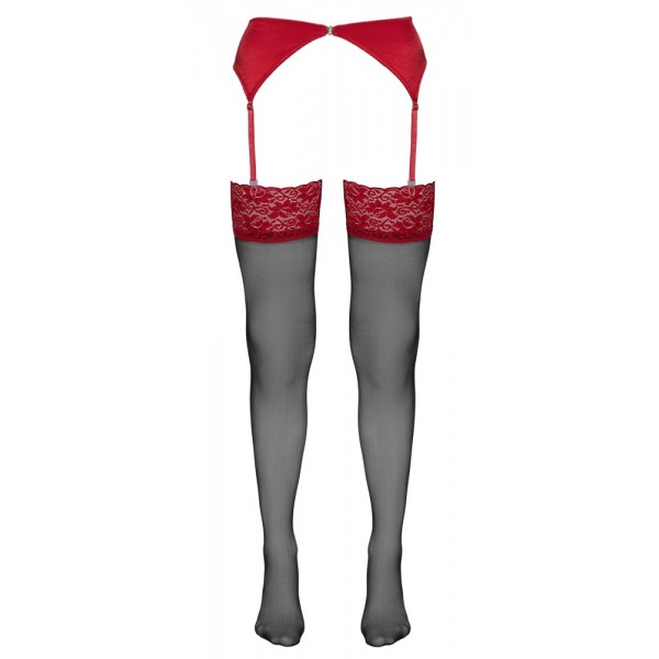 Панчохи - 2540100 Cottelli Collection Stockings Black/Red
