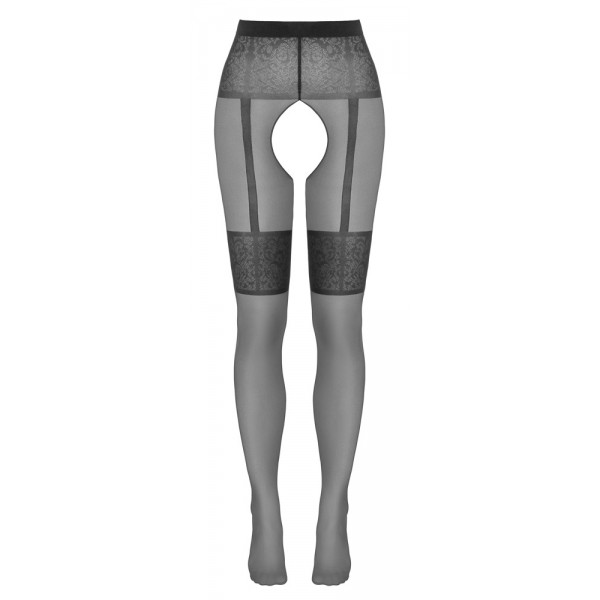 Колготки - 2510391 Cottelli Collection Crotchless Tights Black - 3