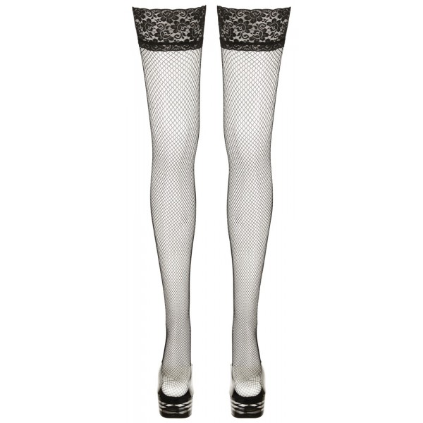 Панчохи - 2520613 Cottelli Collection Hold-Up Net Stockings