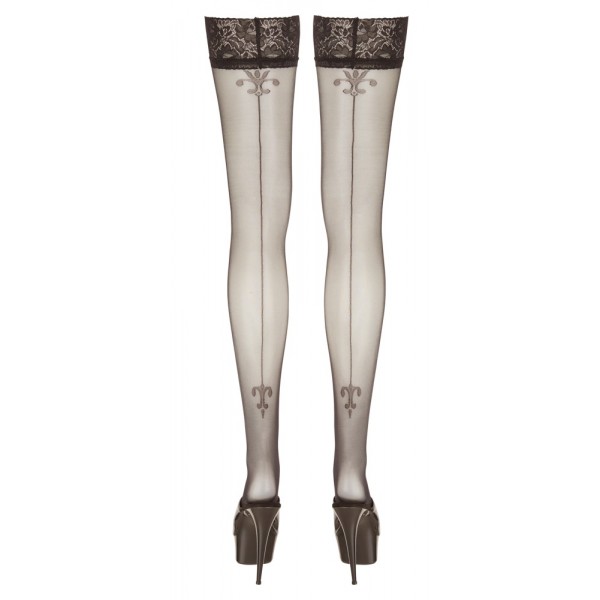 Панчохи - 2520605 Cottelli Collection Hold-Up Stockings With Seam