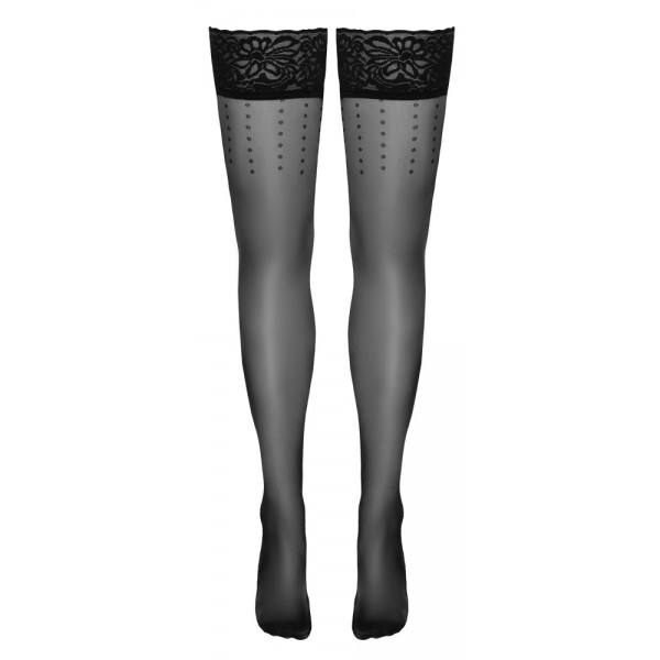 Панчохи - 2520737 Cottelli Collection Hold-Ups Dot Black - 5