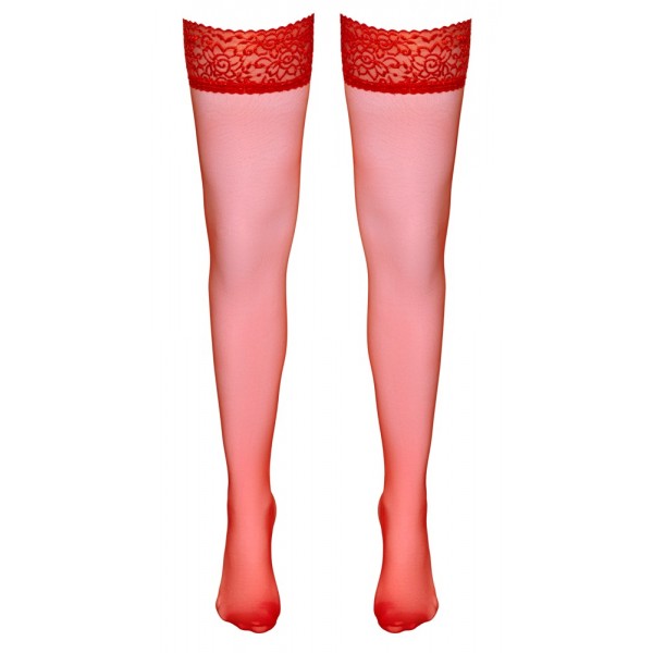 Панчохи - 2520079 Cottelli Collection Hold-Up Stockings Red