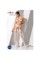 Еротичні панчохи-стокінги Passion S024 One Size, White, імітація панчіх та пояса з гартерами
