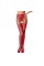 Сітчасті панчохи-стокінги Passion S016 One Size, Red, імітація ажурного пояса з гартерами