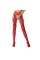 Эротические колготки-бодистокинги Passion S023 One Size, Red, имитация чулок с ромбами и пояском