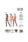 Эротические колготки-бодистокинги Passion S023 One Size, Red, имитация чулок с ромбами и пояском