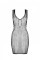 Мінісукня з вертикальним візерунком Passion BS097 One Size, white, плетіння з боків