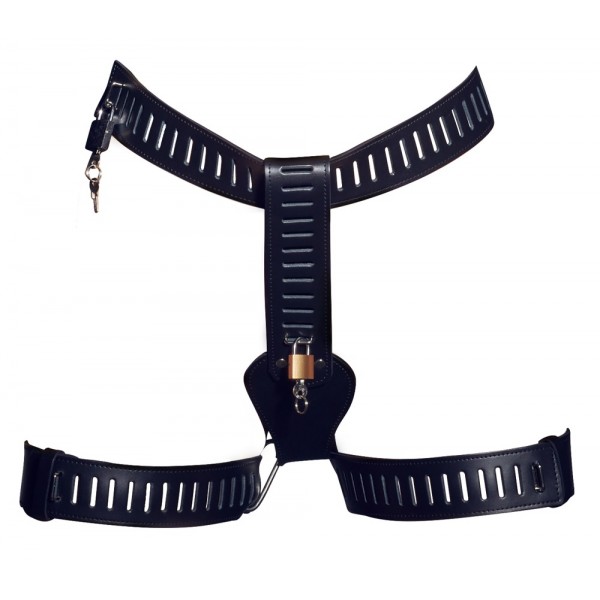 Жіночі стрінги - 2000938 Zado Leather Chastity String