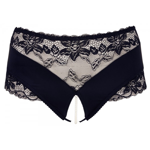 Жіночі стрінги - 2310708 Cottelli Collection Pearl Briefs Black