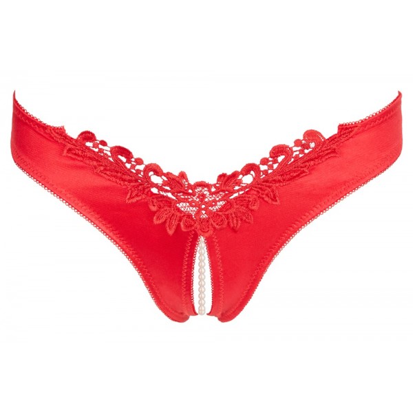 Жіночі стрінги - 2321653 Cottelli Collection Briefs Pearls Red