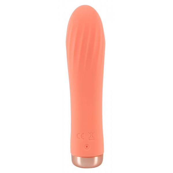 Peachy Mini Ribbed Vibrator