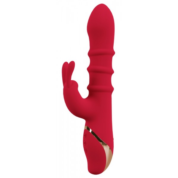 Вібратор - Rabbit Vibrator With 3 Moving Rings