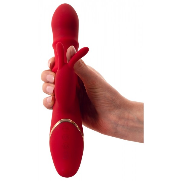 Вібратор - Rabbit Vibrator With 3 Moving Rings