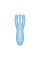 Кліторальний смарт вібратор Satisfyer Threesome 4 Blue з трьома пальчиками