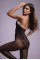 Бодістокінг - Christine Crotchless Bodystocking With Flowerlace Amara Black