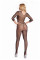 Бодістокінг - Pink Lipstick Lingerie Risque Crotchless Bodystocking Black, S/M