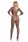 Бодістокінг - Pink Lipstick Lingerie Risque Crotchless Bodystocking Black, S/M