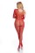 Бодістокінг - Pink Lipstick Lingerie Risque Crotchless Bodystocking Red, M/L