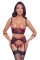 Комплект білизни - 2221241 Cottelli Collection Shelf Bra Set Black/Red