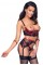 Комплект білизни - 2221241 Cottelli Collection Shelf Bra Set Black/Red