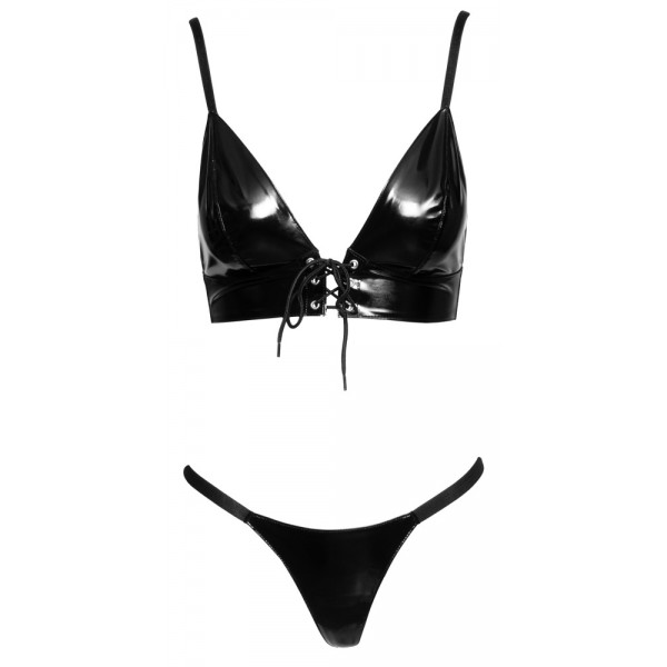 Комплект білизни - 2820161 Black Level Vinyl Bra And String
