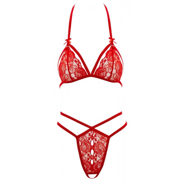 Комплект білизни - 2211254 Cottelli Collection Lace Set Red