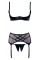 Комплект білизни - 2221039 Cottelli Collection Shelf Bra Suspender Set