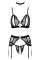 2215357 Abierta Fina Bra Suspender Set Black