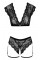 2251280 Cottelli Collection Top And Crotchless Briefs Black - L