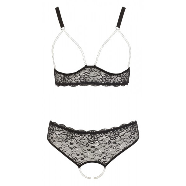 Комплект білизни - 2212900 Cottelli Collection Pearl Set Black