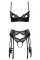 2215314 Cottelli Collection Bra Suspender Set Black