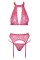 Комплект білизни - 2214482 Cottelli Collection Bra Suspender Set Pink