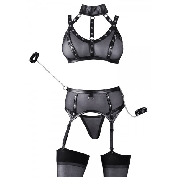 Комплект білизни - 2213575 Cottelli Collection Bondage 3-Piece Set